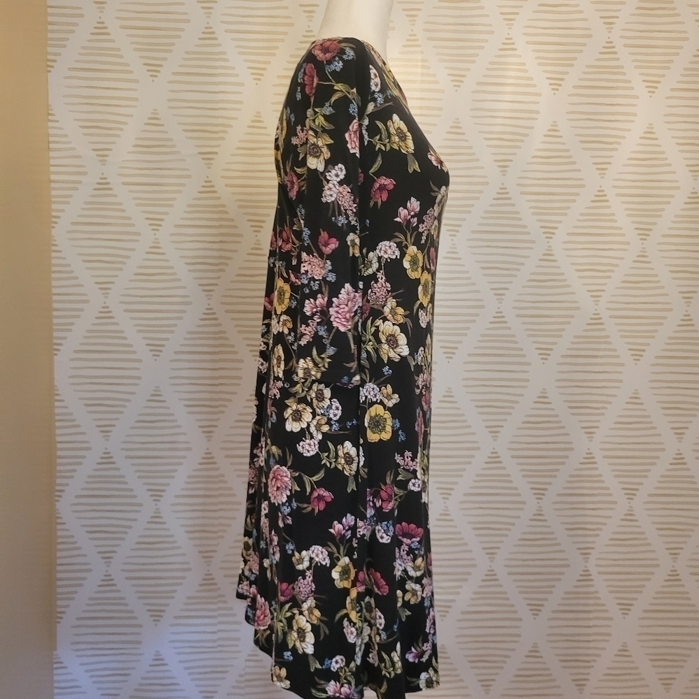 J. JILL Floral Print 3/4 Sleeve Dress Sz XSP - Picture 8 of 9